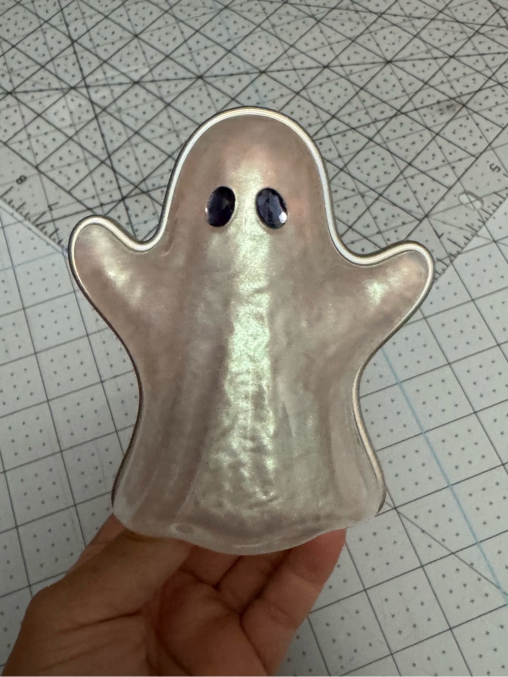 Spooky Ghost Fiber Optic Wallflower Plug-In
